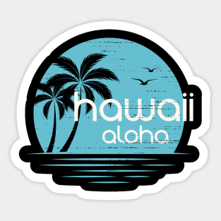 Hawaii sunset  design, print, typography Sticker